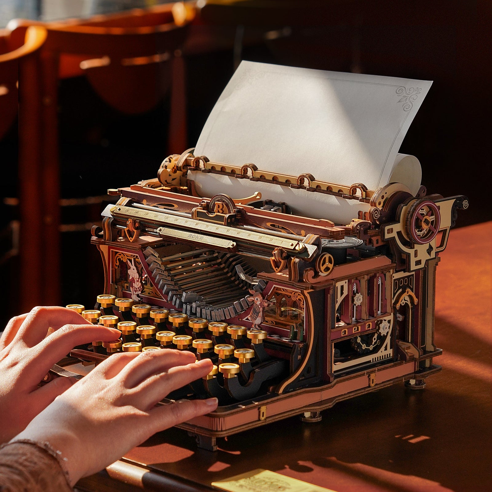 ROKR Magic Mechanical Typewriter Kit official detail view 2
