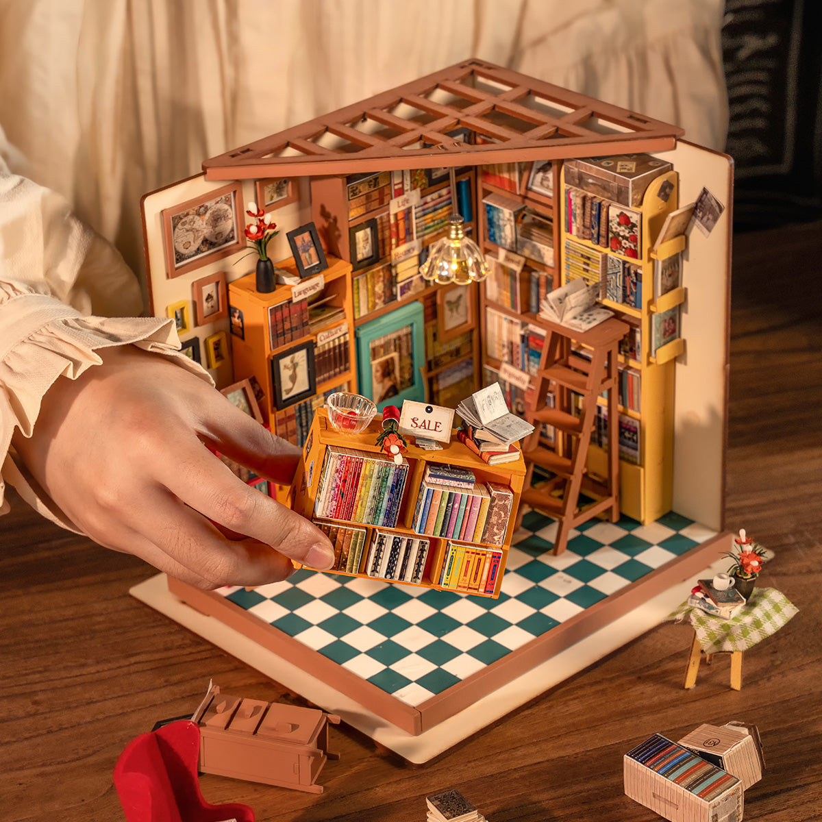 Sam's Study Library Miniature House Kit official product view 5