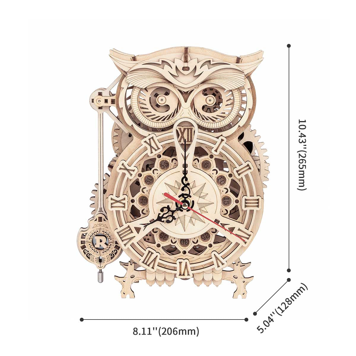 ROKR Owl Clock Model Kit official product view 4