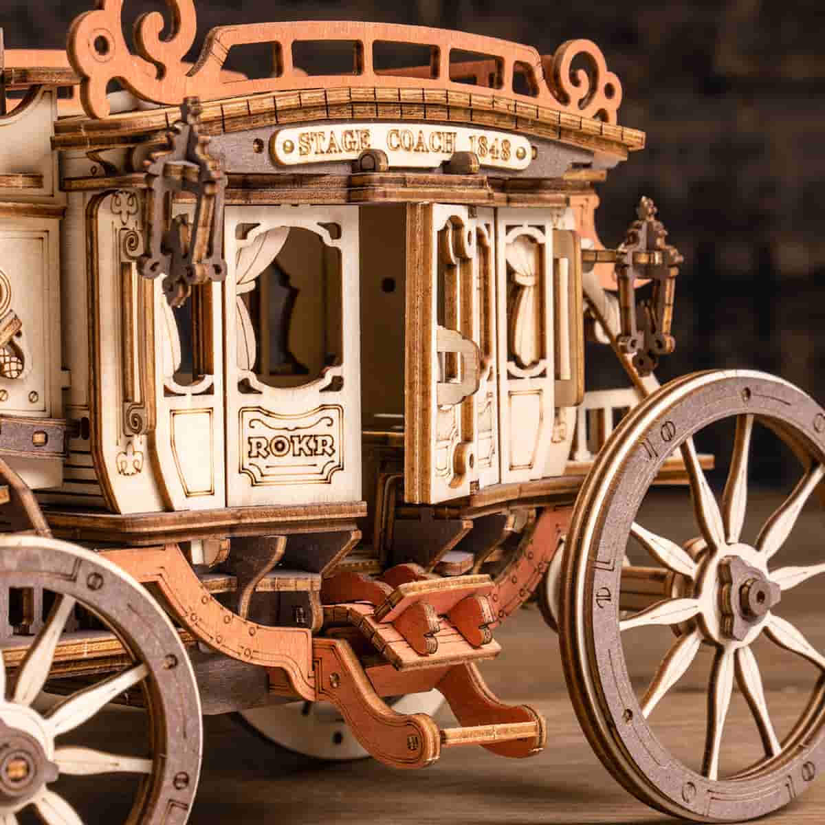ROKR Stagecoach Model Kit official product view 4