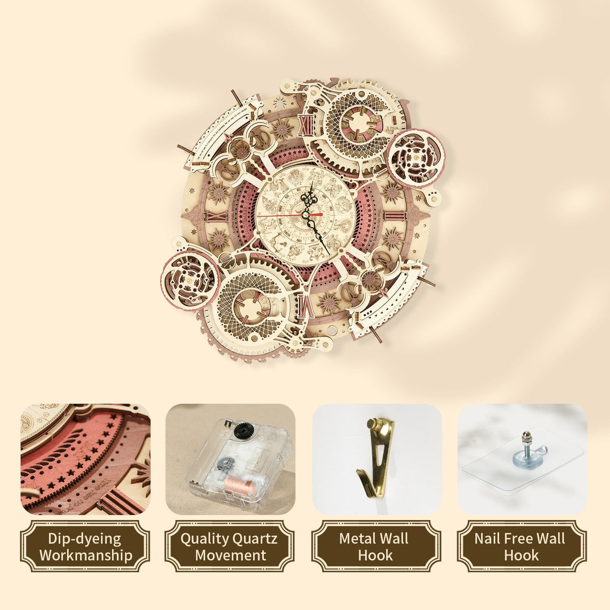 ROKR Zodiac Wall Clock Kit official product view 6