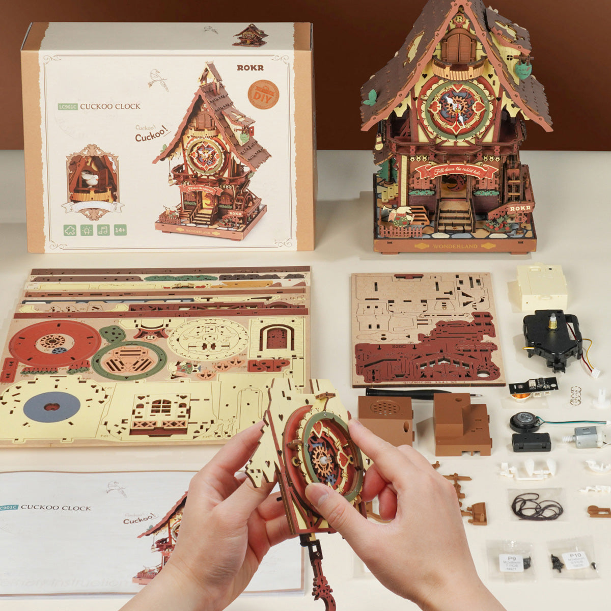 ROKR Colourful Cuckoo Clock Kit official product view 7