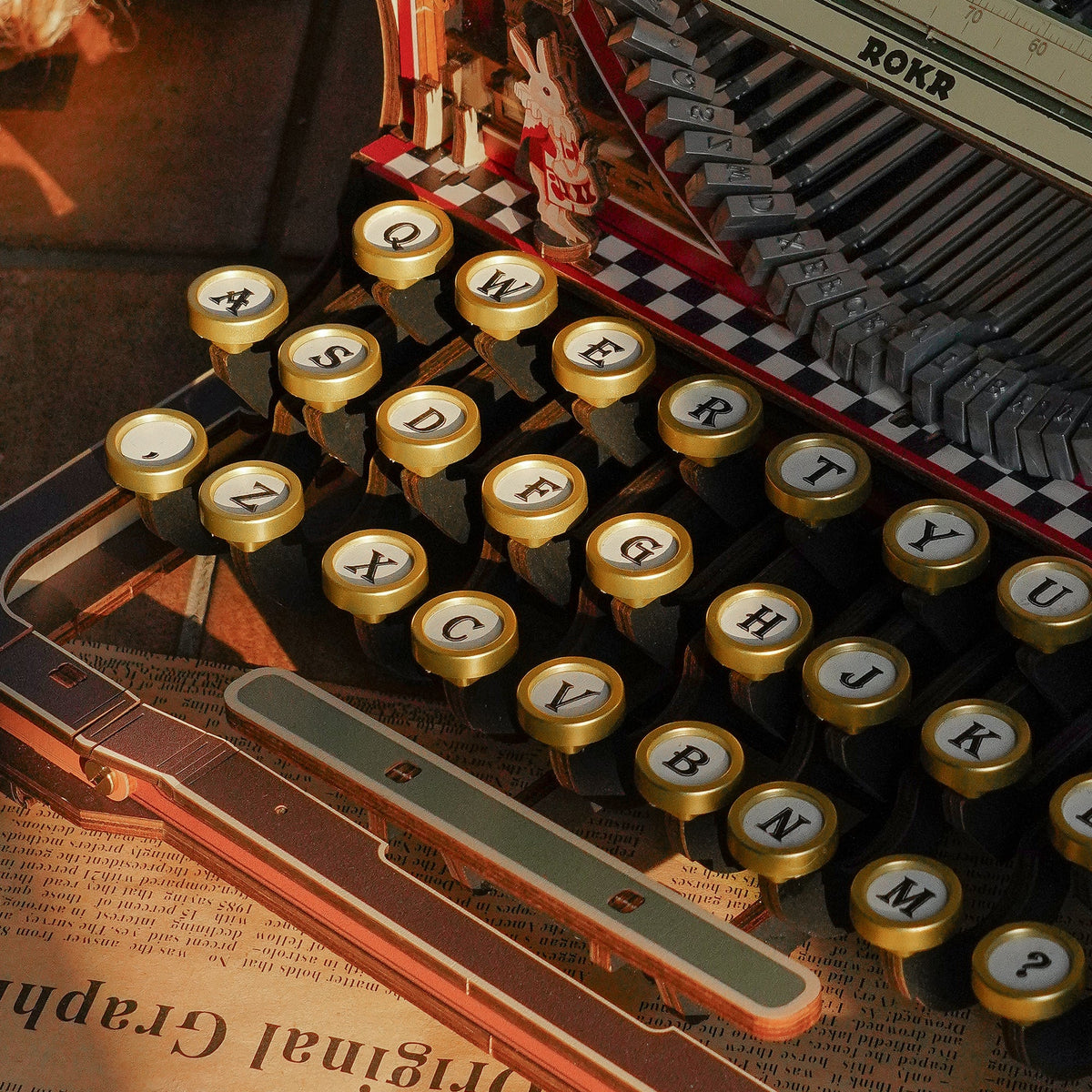 ROKR Magic Mechanical Typewriter Kit official detail view 5