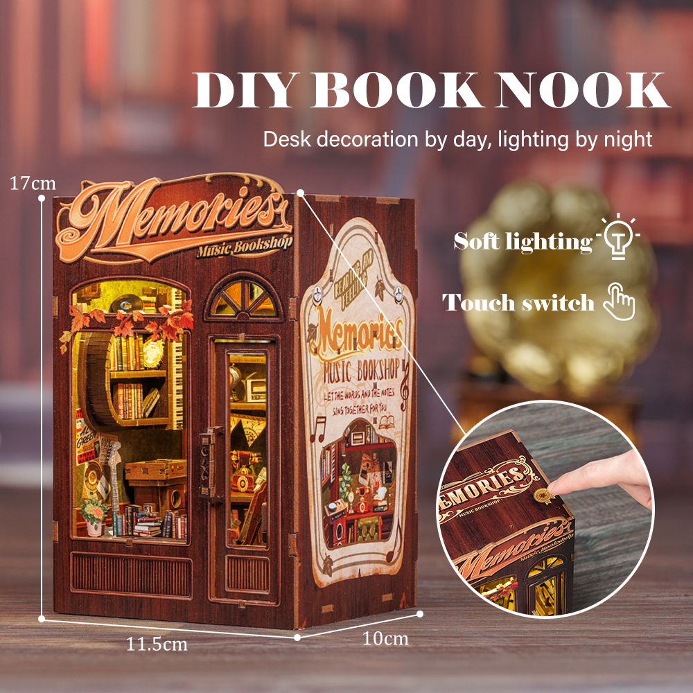 Memories Music Bookshop Book Nook Kit official product view 6