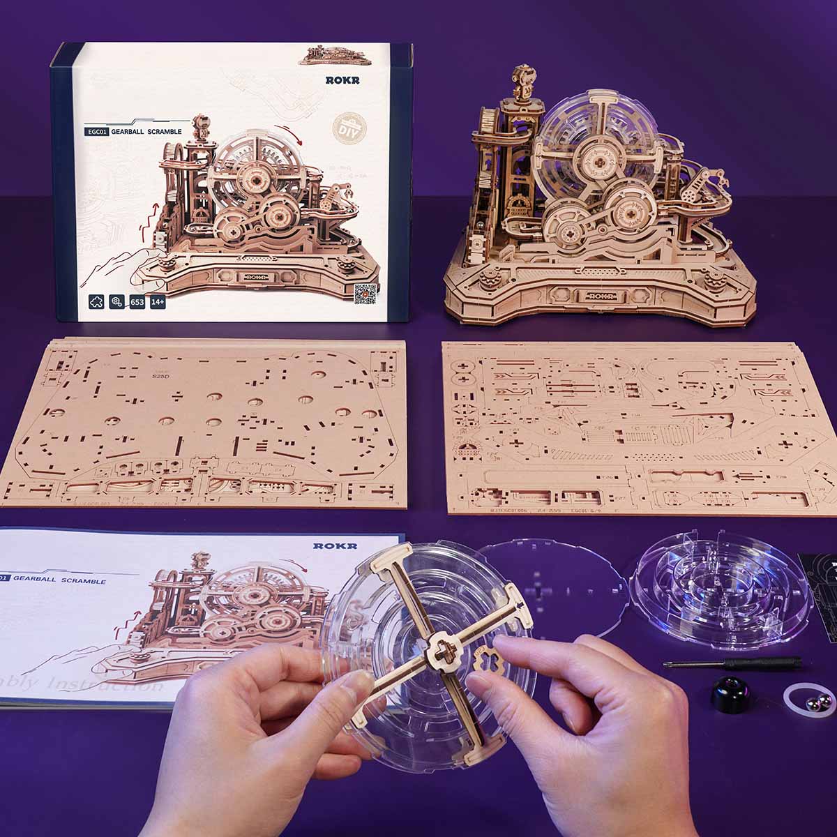 ROKR Gear Ball Challenge Model Kit official product view 6