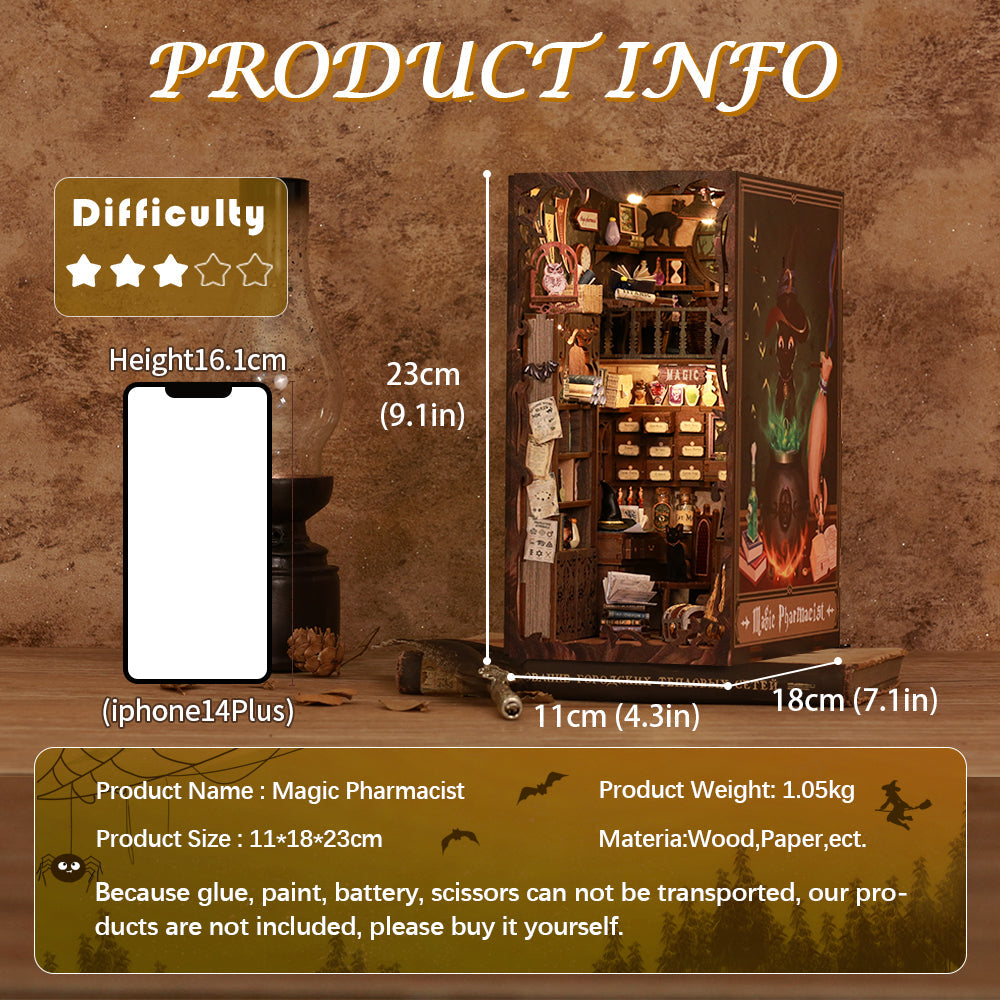 Magic pharmacist Book Nook Kit official product view 12