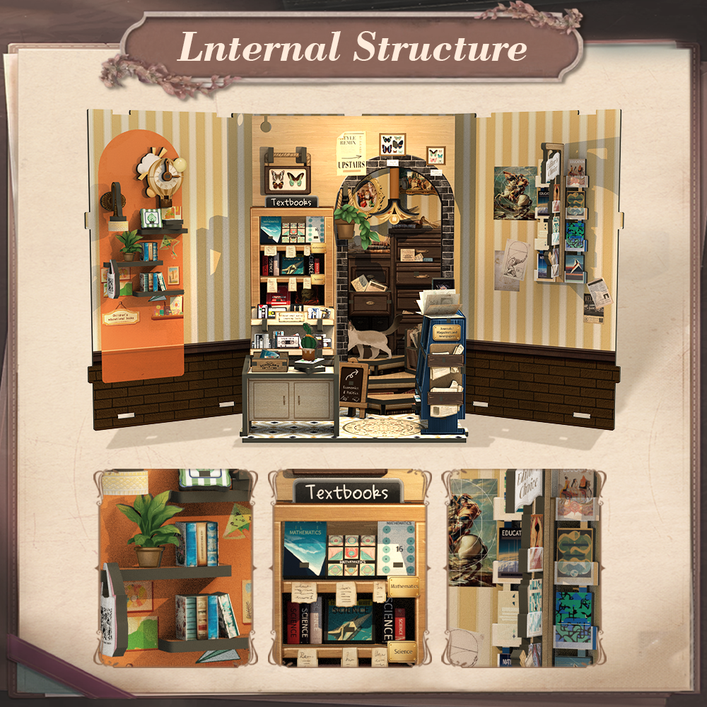 The Scholar's Bookstore Book Nook Kit official product view 9