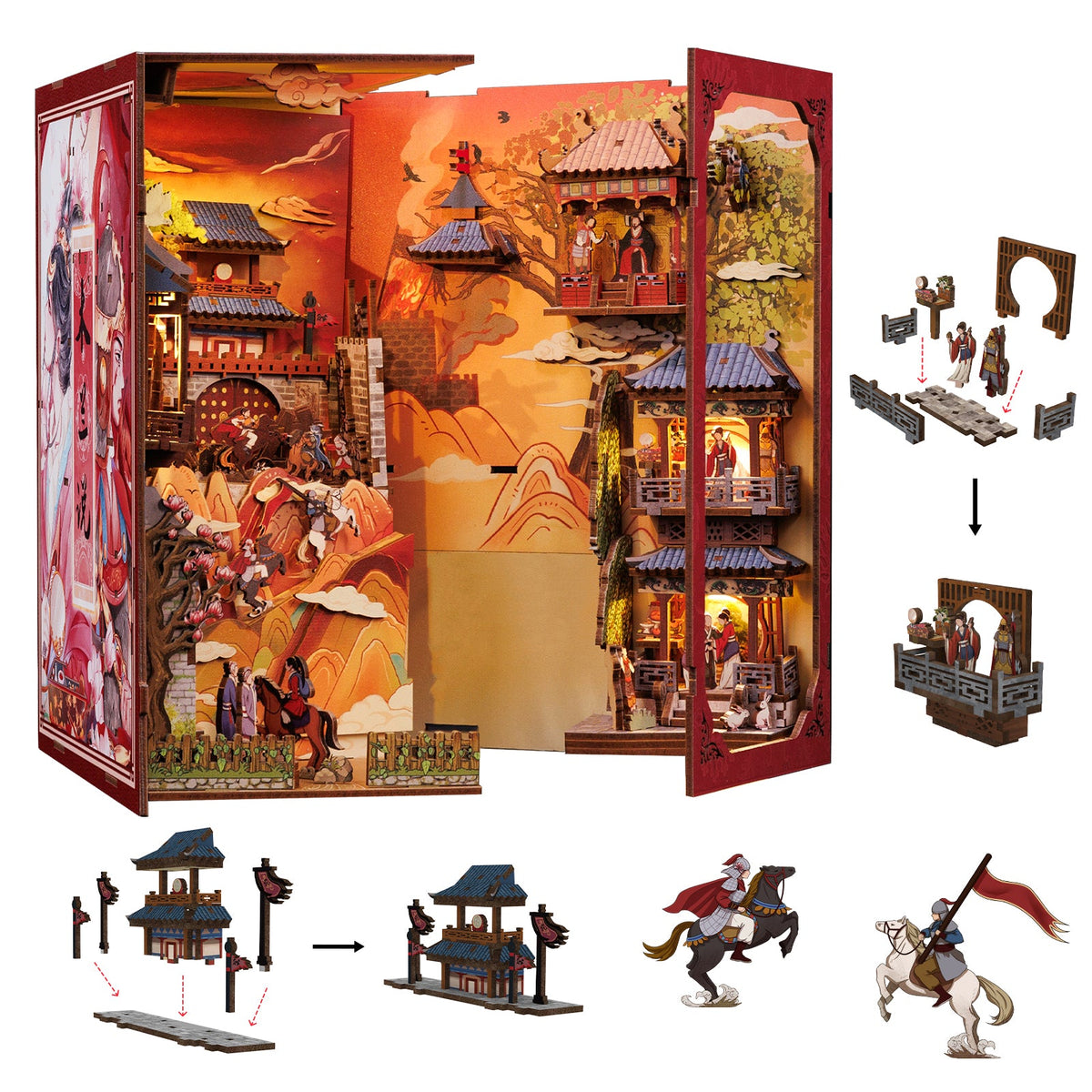 The legend of Mulan Book Nook Kit official product view 7