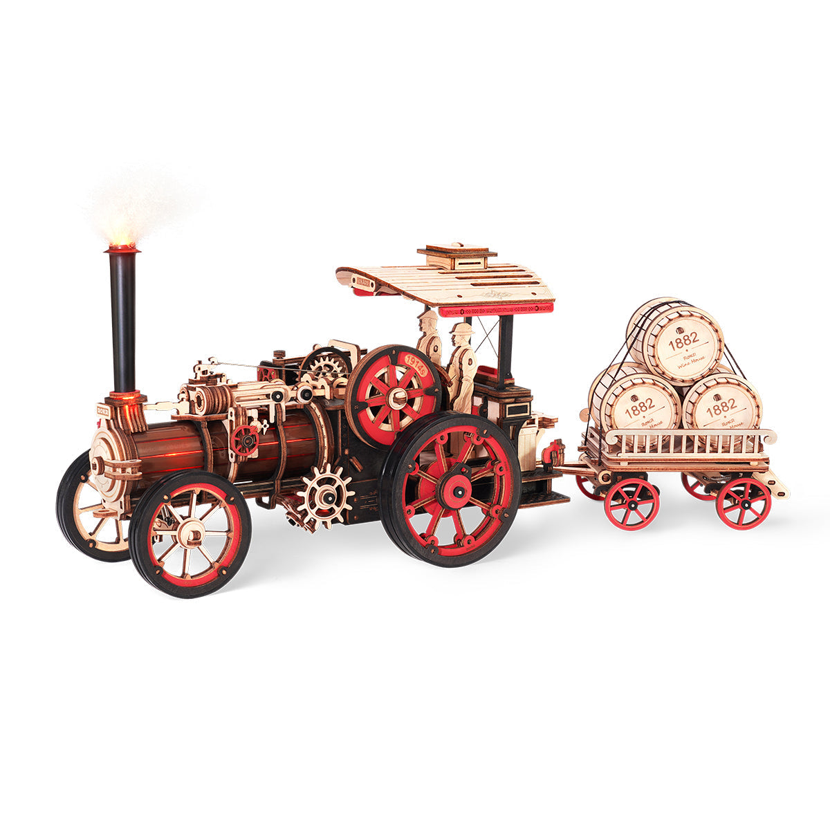 ROKR Steam Engine Mechanical Model Kit official product view 2