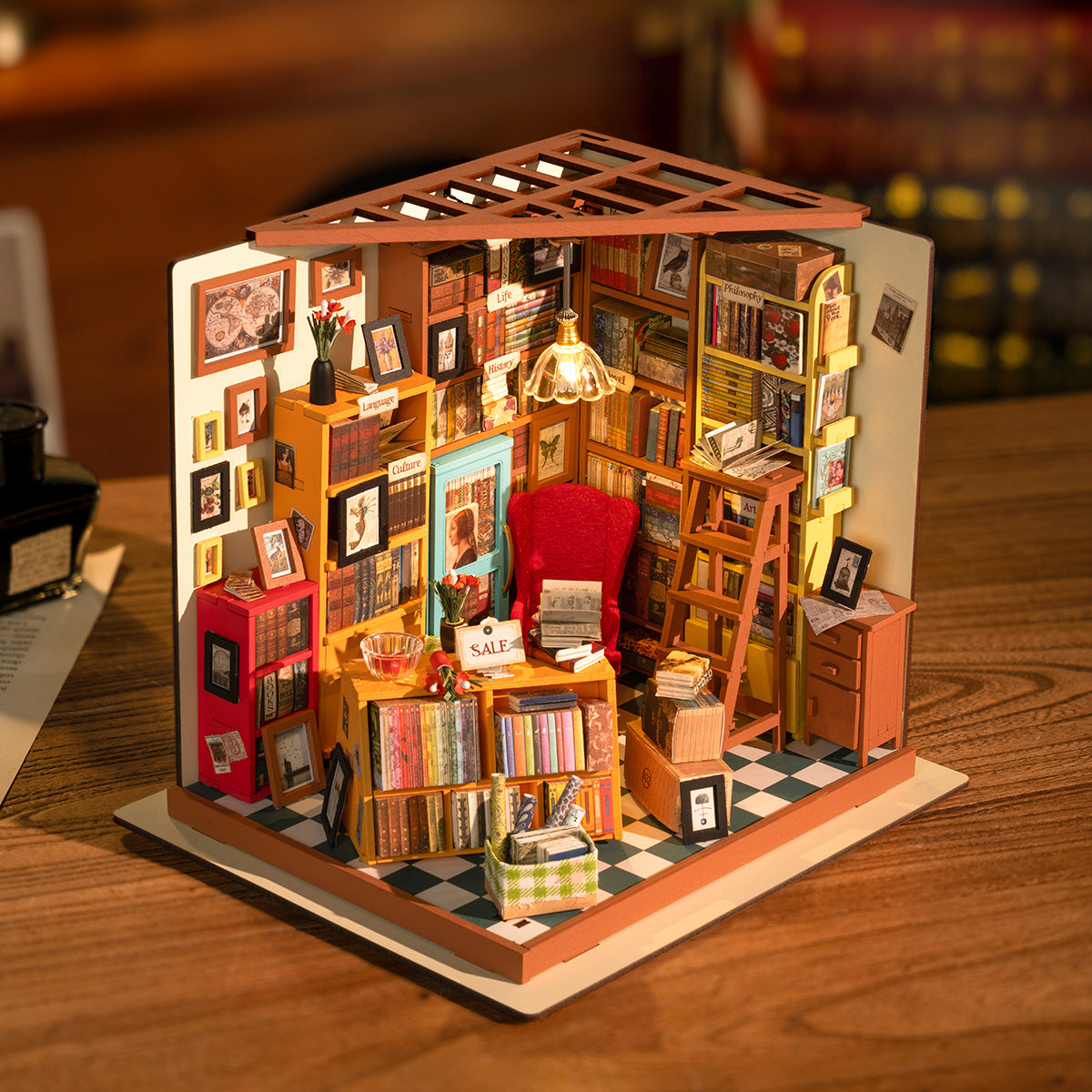 Sam's Study Library Miniature House Kit official product view 4