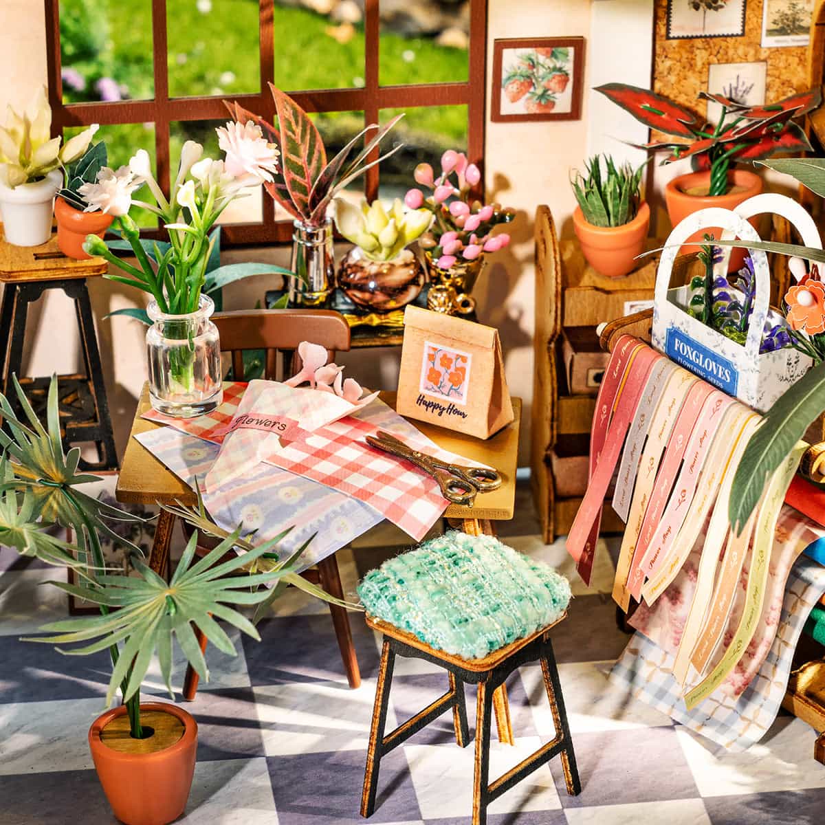 Emily's Flower Shop Miniature House Kit official detail view 6