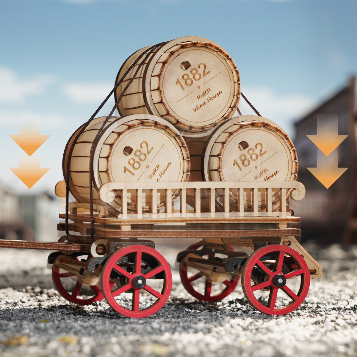 ROKR Steam Engine Mechanical Model Kit official product view 4