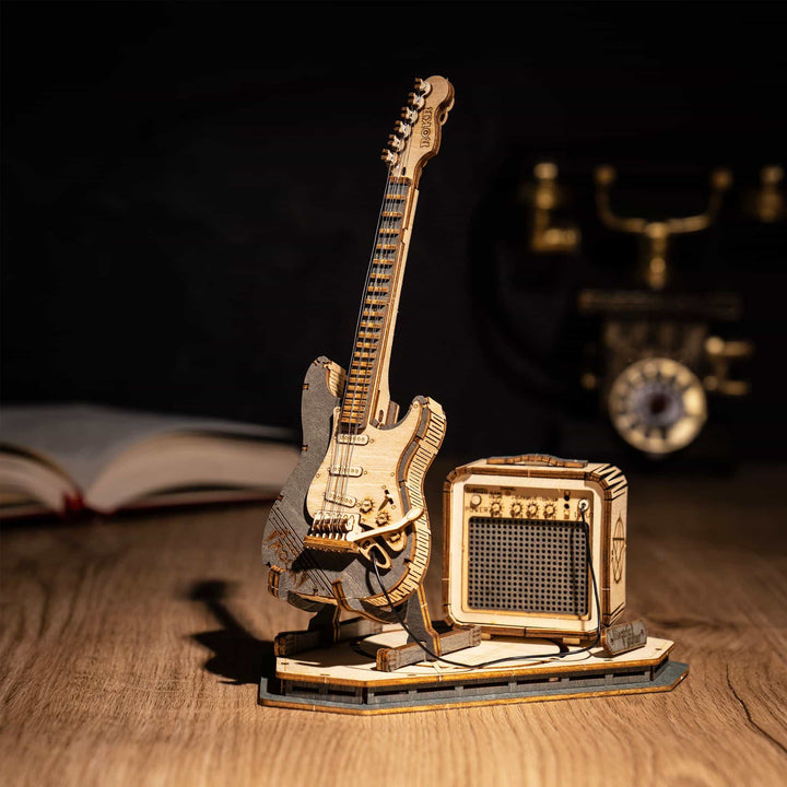 ROKR Electric Guitar Model Kit completed product view