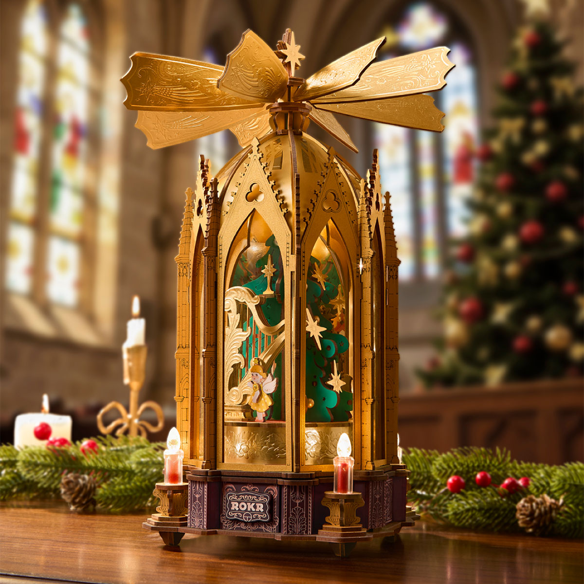 ROKR Angel’s Christmas Pyramid 3D Wooden Puzzle