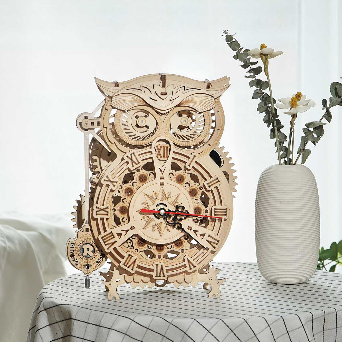 ROKR Owl Clock Model Kit official product view 3