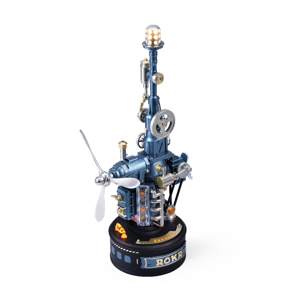 ROKR Beacon Tower Mechanical 3D Puzzle — official finished-model image