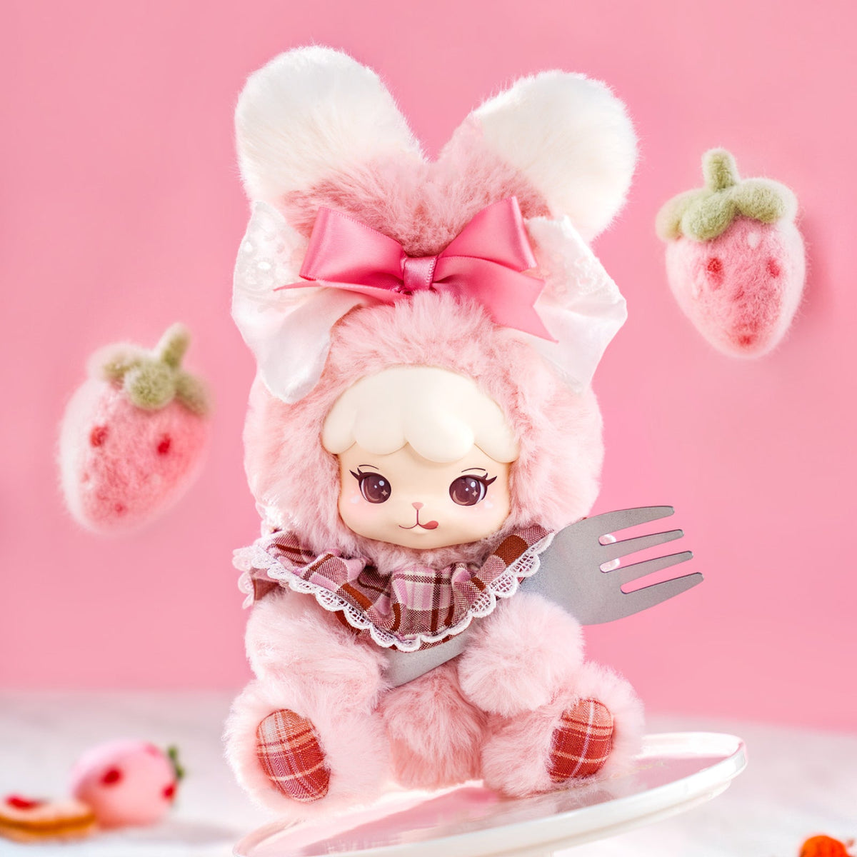 Rolife Cream Bunny & Cookii Bunny- Best Friend Plush Pendant official product view 4