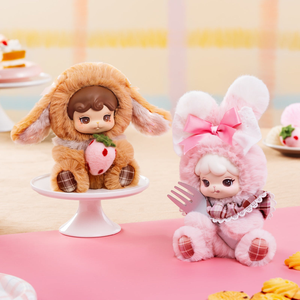 Rolife Cream Bunny & Cookii Bunny- Best Friend Plush Pendant official product view 6