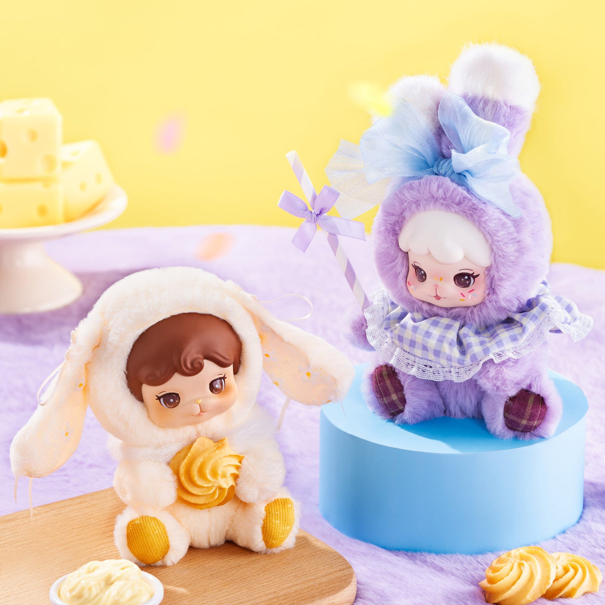 Rolife Cream Bunny & Cookii Bunny- Best Friend Plush Pendant official product view 5