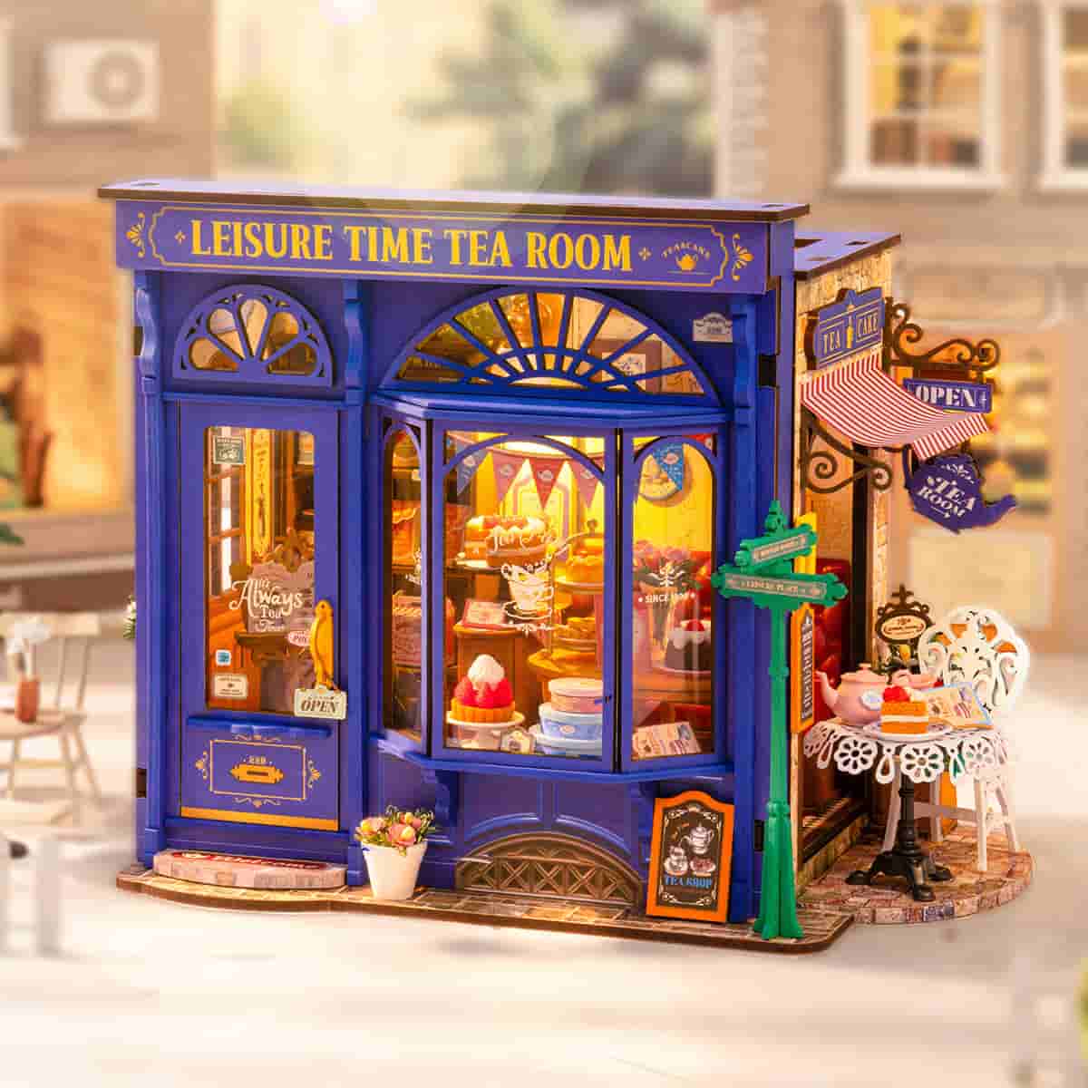 Leisure Time Tea Room Miniature Kit completed product view