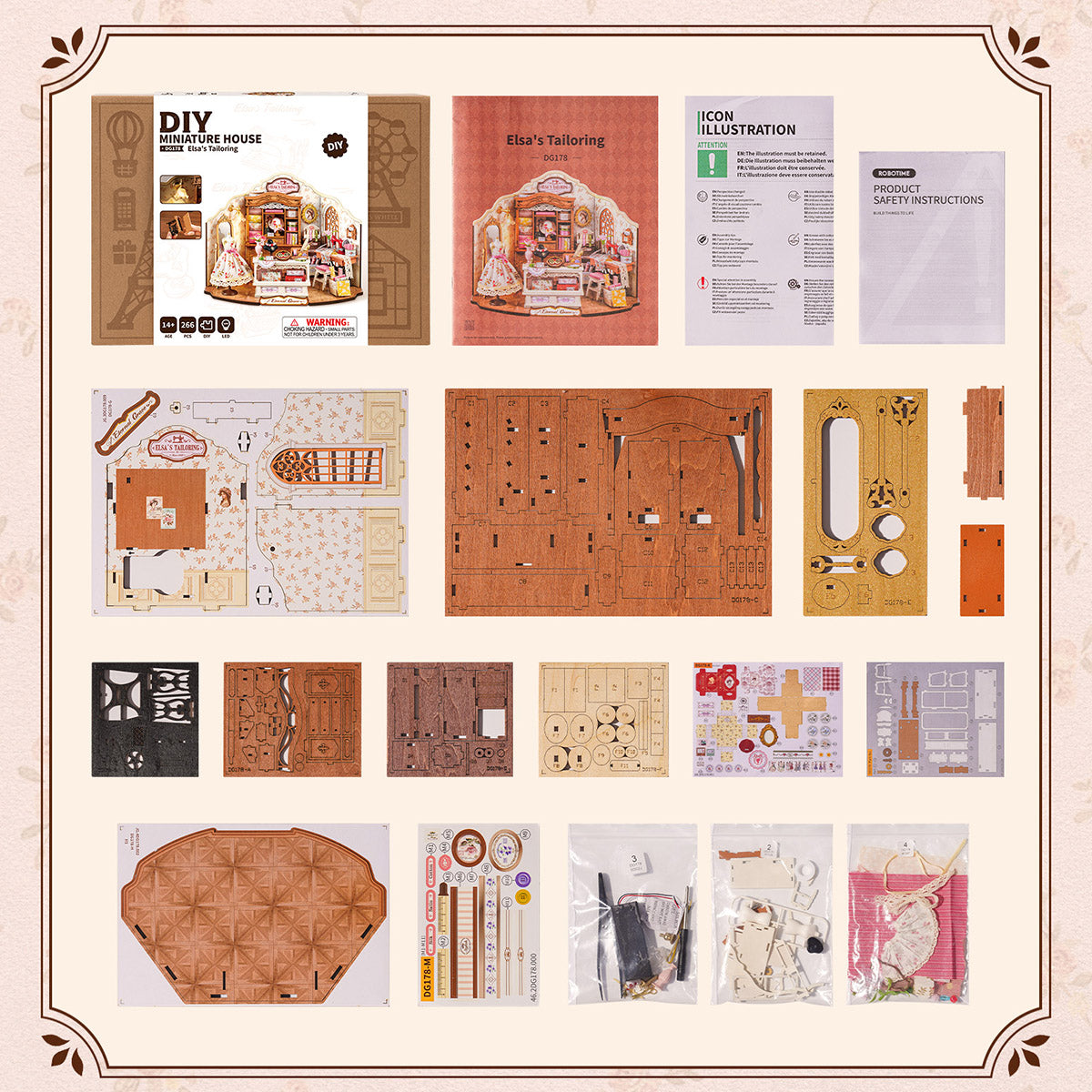 Elsa's Tailoring Miniature House Kit official detail view 3