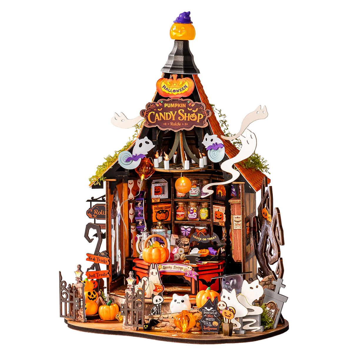 Haunted Candy House Miniature Kit completed product view
