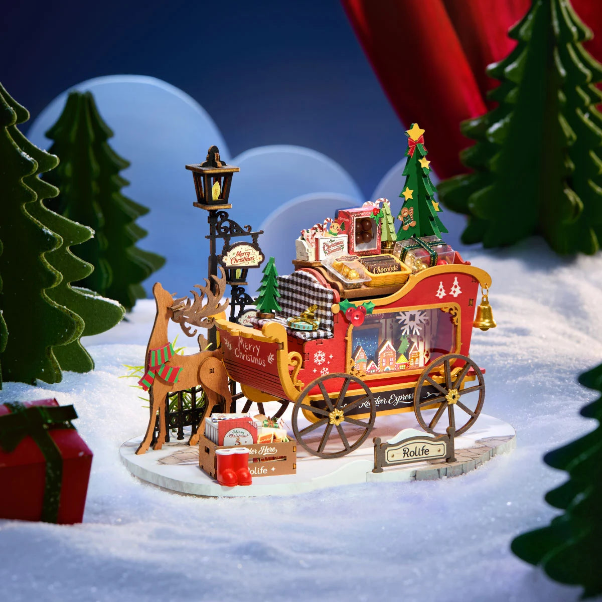 Rolife Reindeer Express Miniature House Kit
