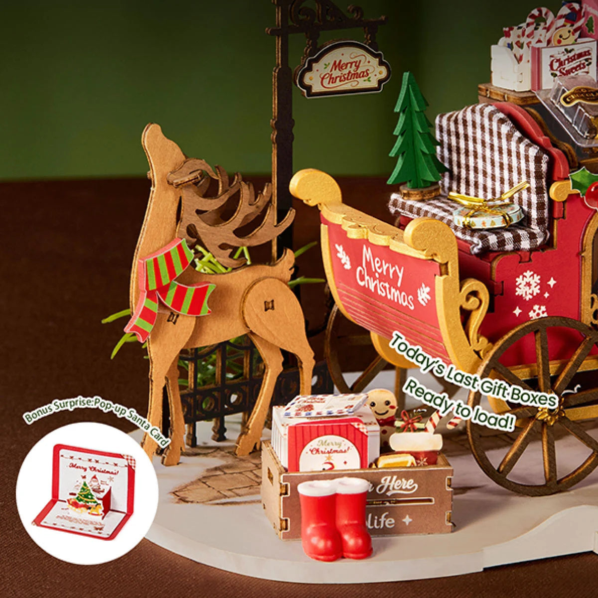 Rolife Reindeer Express Miniature House Kit