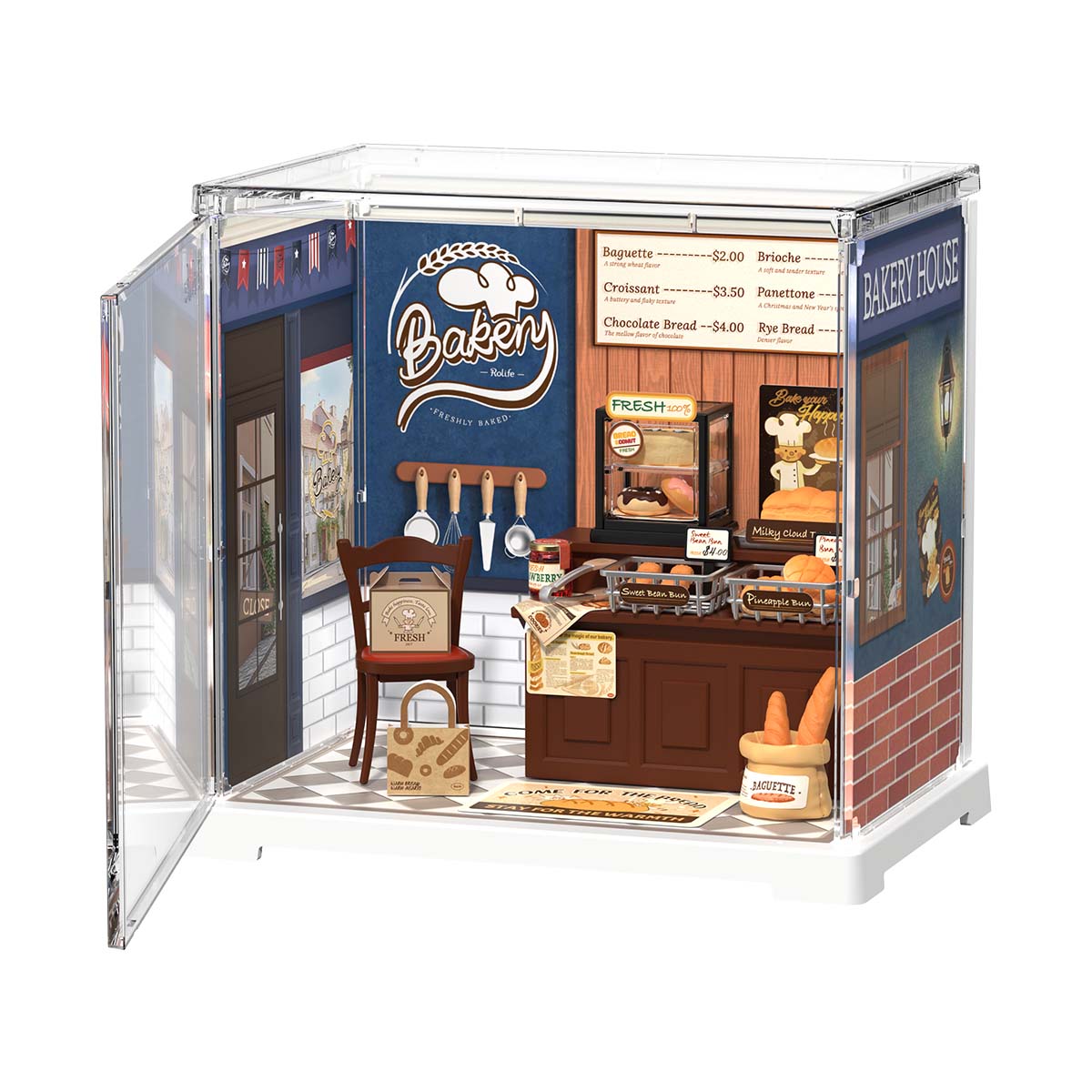 Butter Bakery House Miniature Kit completed product view