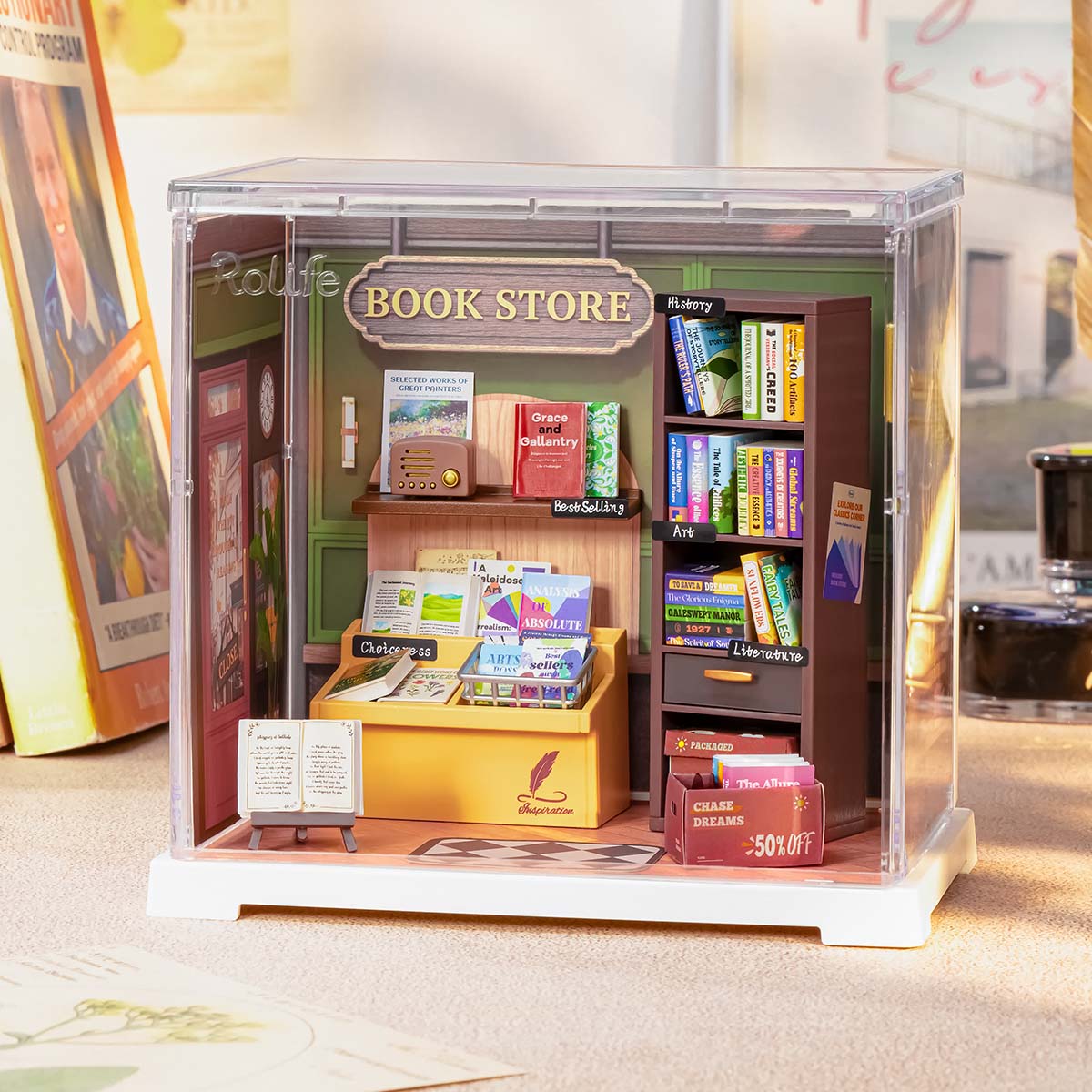 Memory Book Store Miniature Kit completed product view