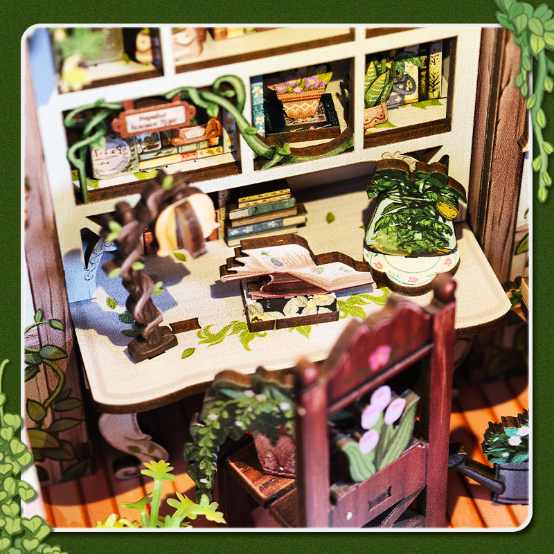 Green Life Bookshop Book Nook Kit official product view 12