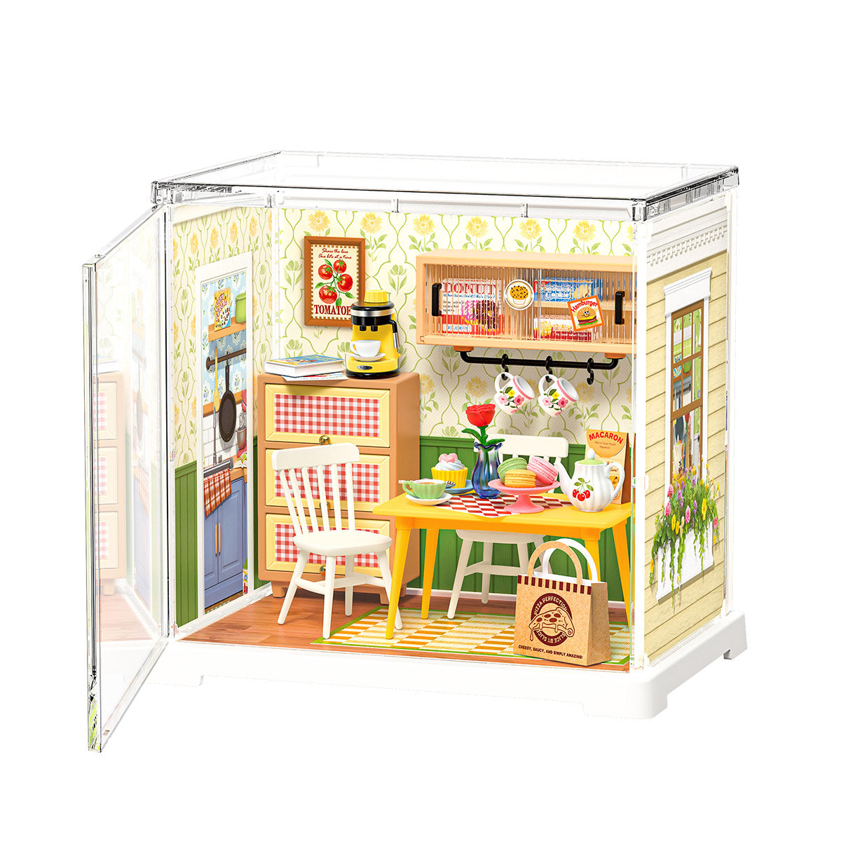 Floral Dining Room Miniature Kit completed product view