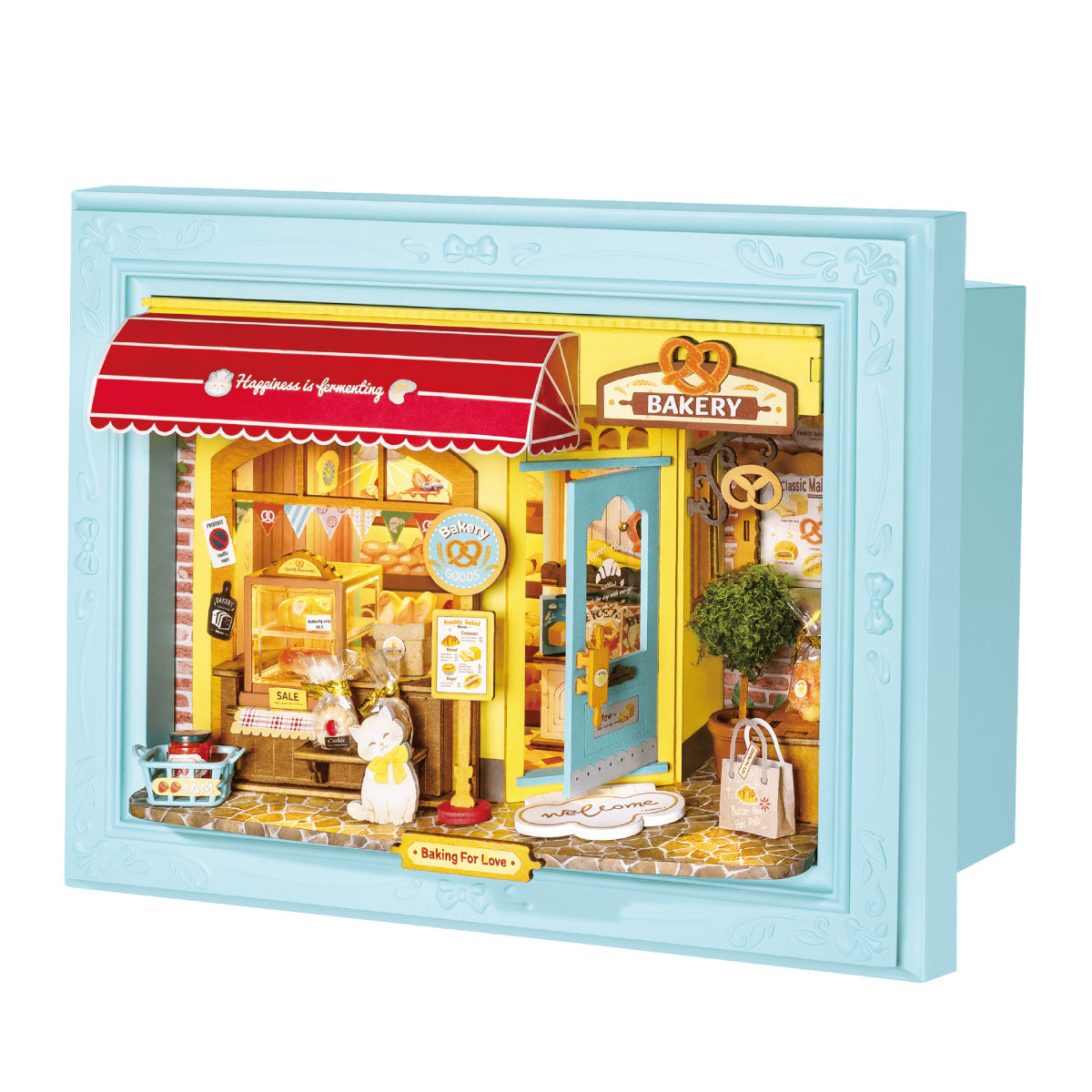 Fluffy Cat Bakery Wooden Model Kit official product view 2
