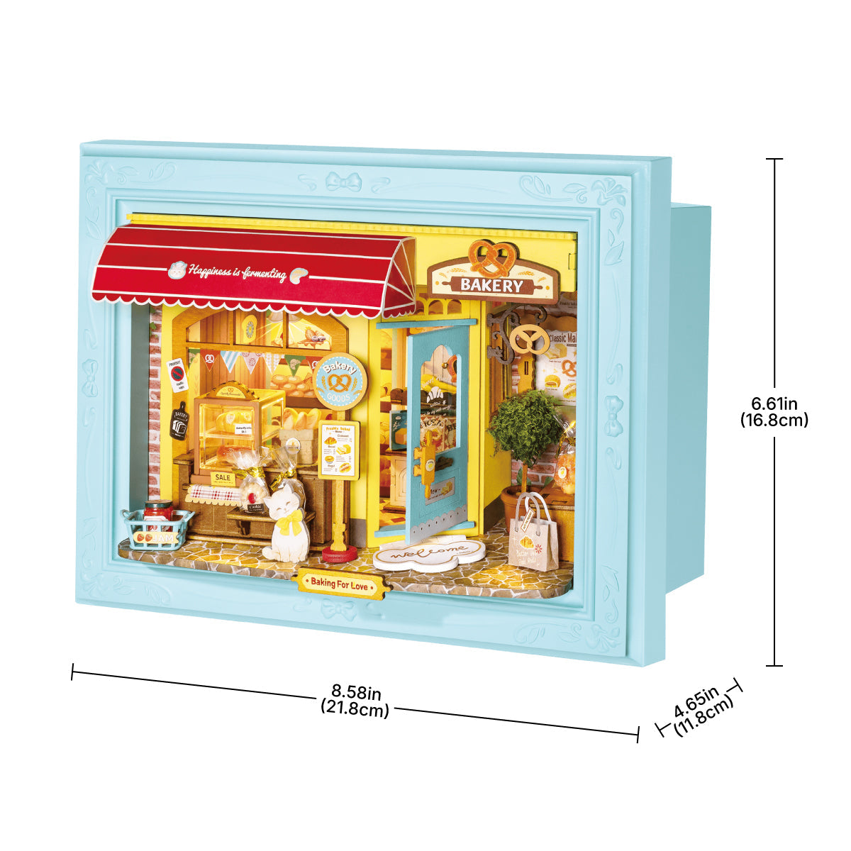 Fluffy Cat Bakery Wooden Model Kit official product view 5