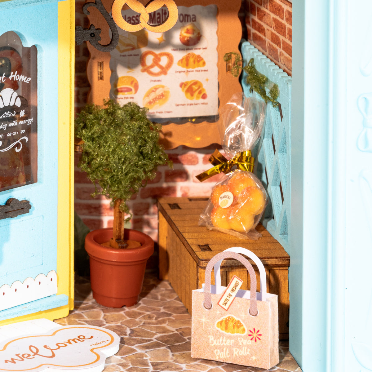 Fluffy Cat Bakery Wooden Model Kit official product view 4