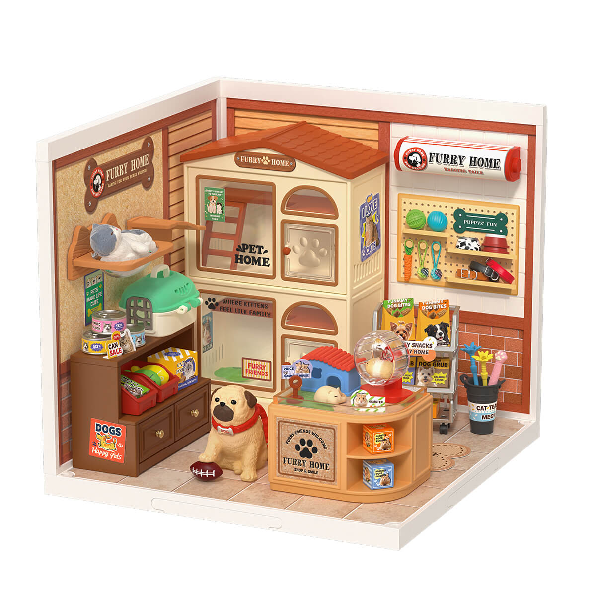 Furry Friends' Home Miniature Kit official product view 2