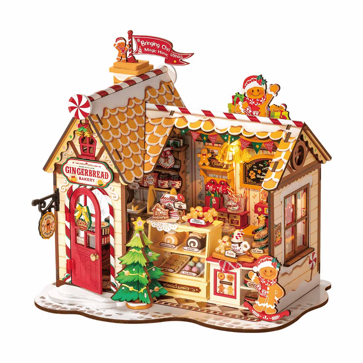Gingerbread House Miniature Kit completed product view