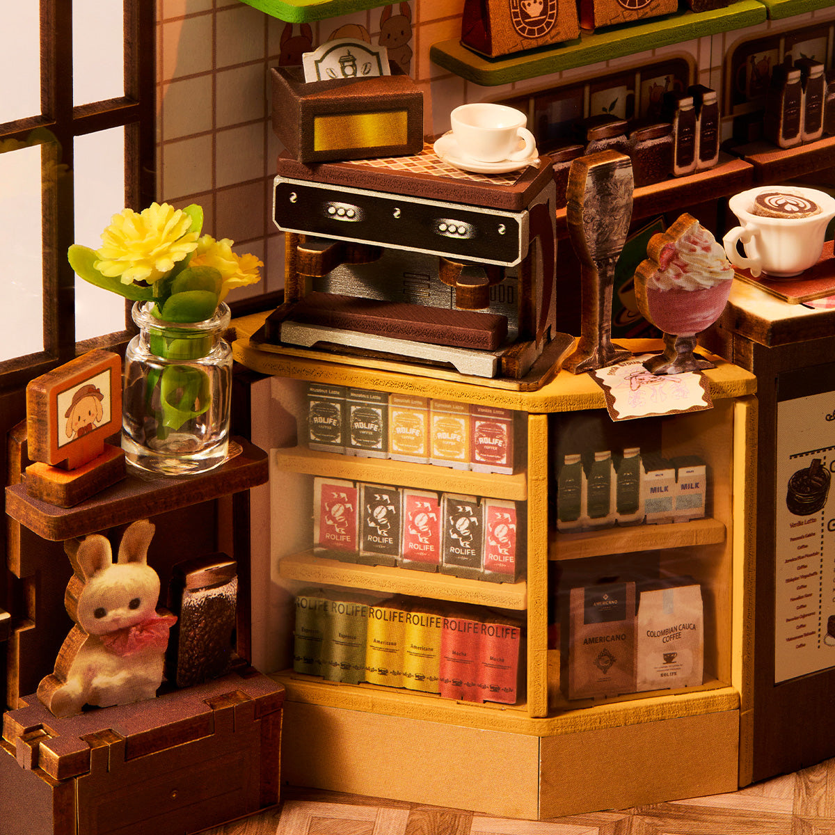 Holiday Café Book Nook Kit official detail view 4