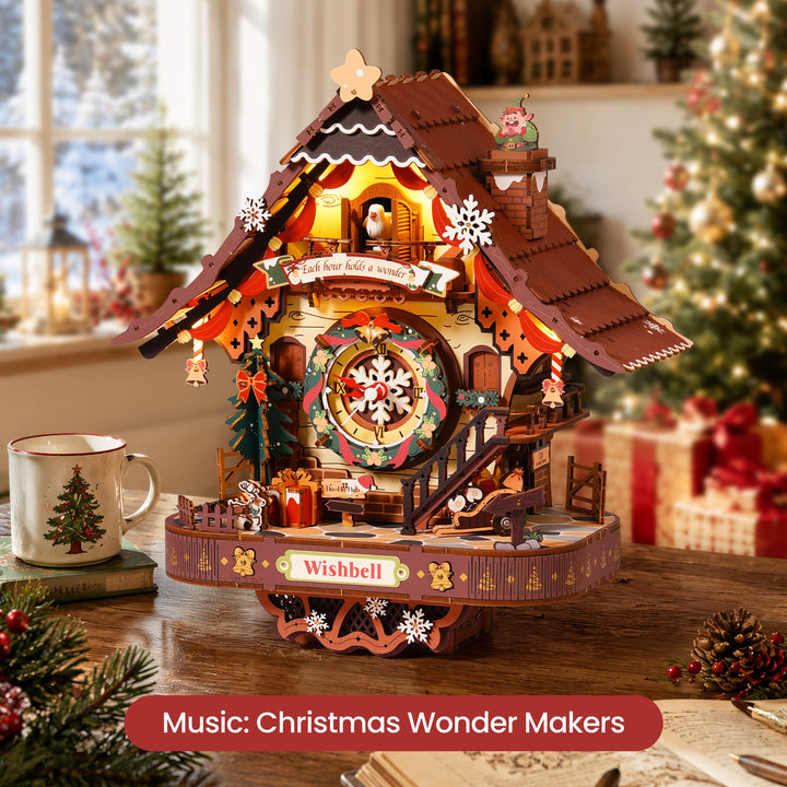 ROKR Christmas Cuckoo Clock 3D Wooden Puzzle