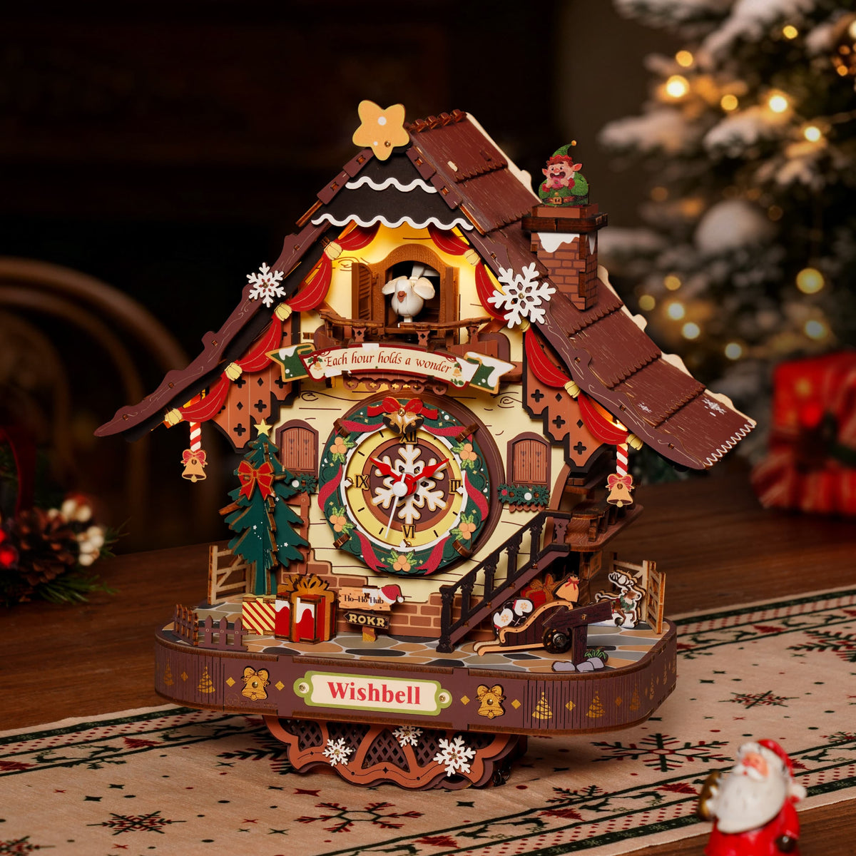 ROKR Christmas Cuckoo Clock 3D Wooden Puzzle
