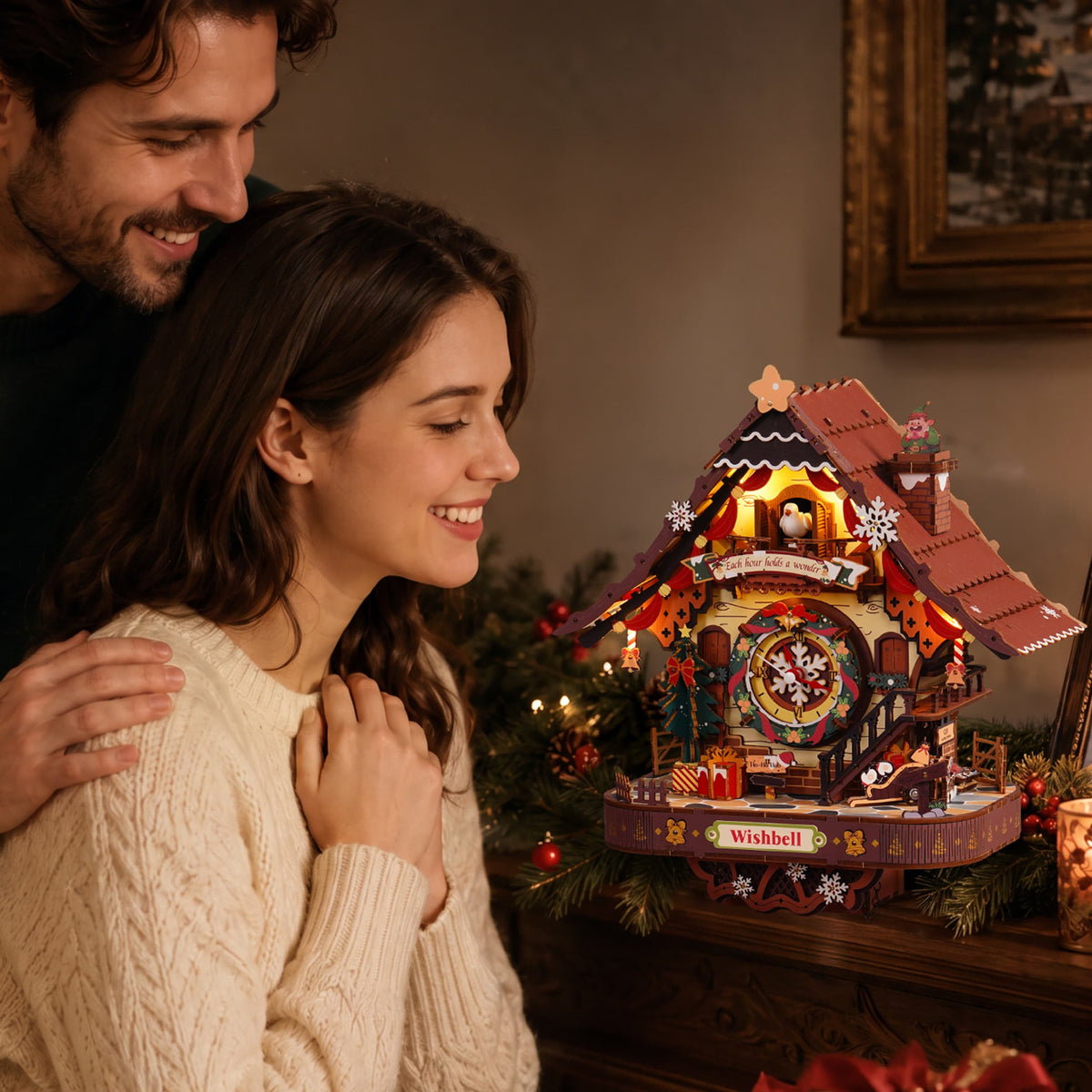 ROKR Christmas Cuckoo Clock 3D Wooden Puzzle