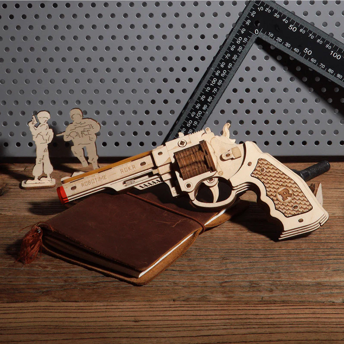 ROKR Corsac M60 Wooden Model Kit official product view 3