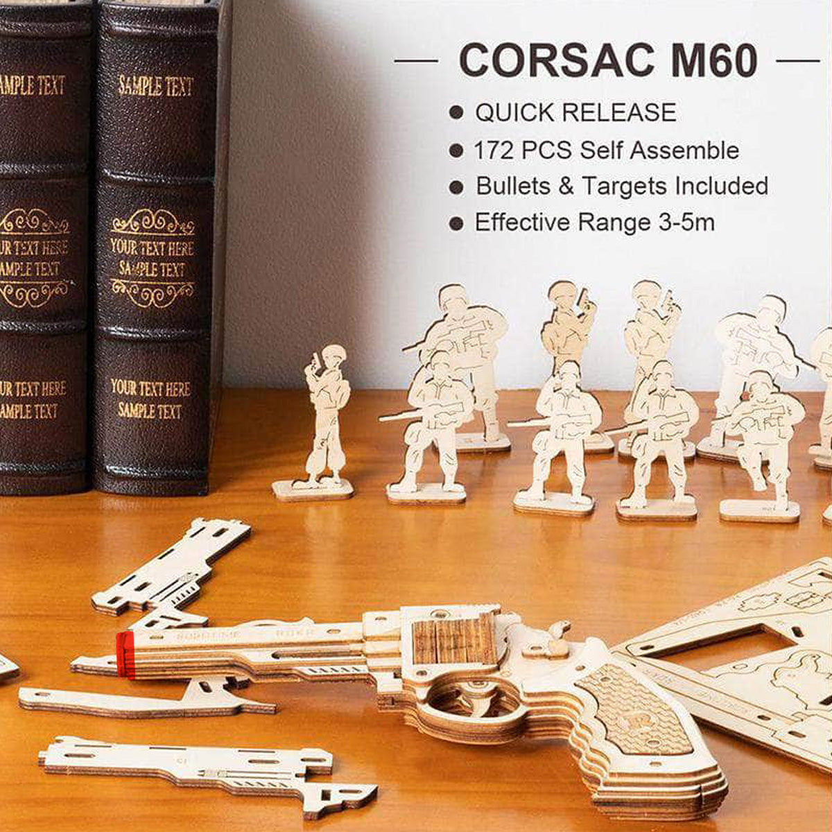 ROKR Corsac M60 Wooden Model Kit official product view 6
