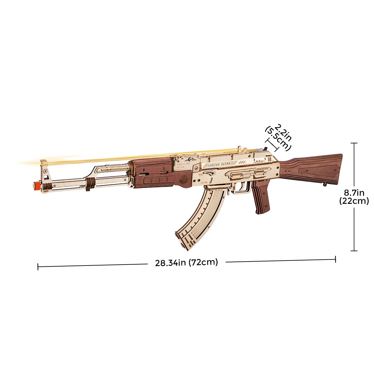 ROKR AK-47 Wooden Model Kit official product view 14