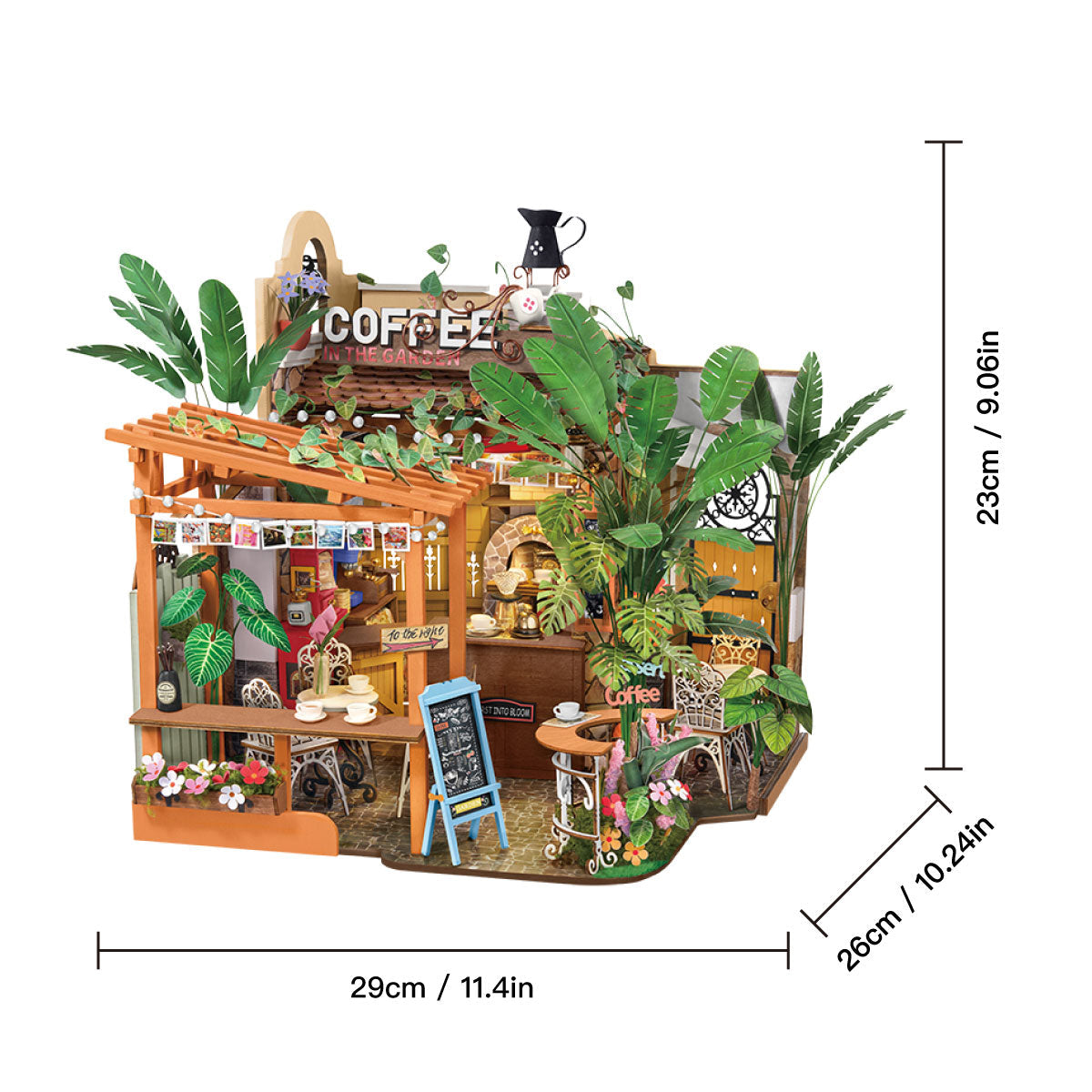 Leafree Café Miniature House Kit official detail view 7