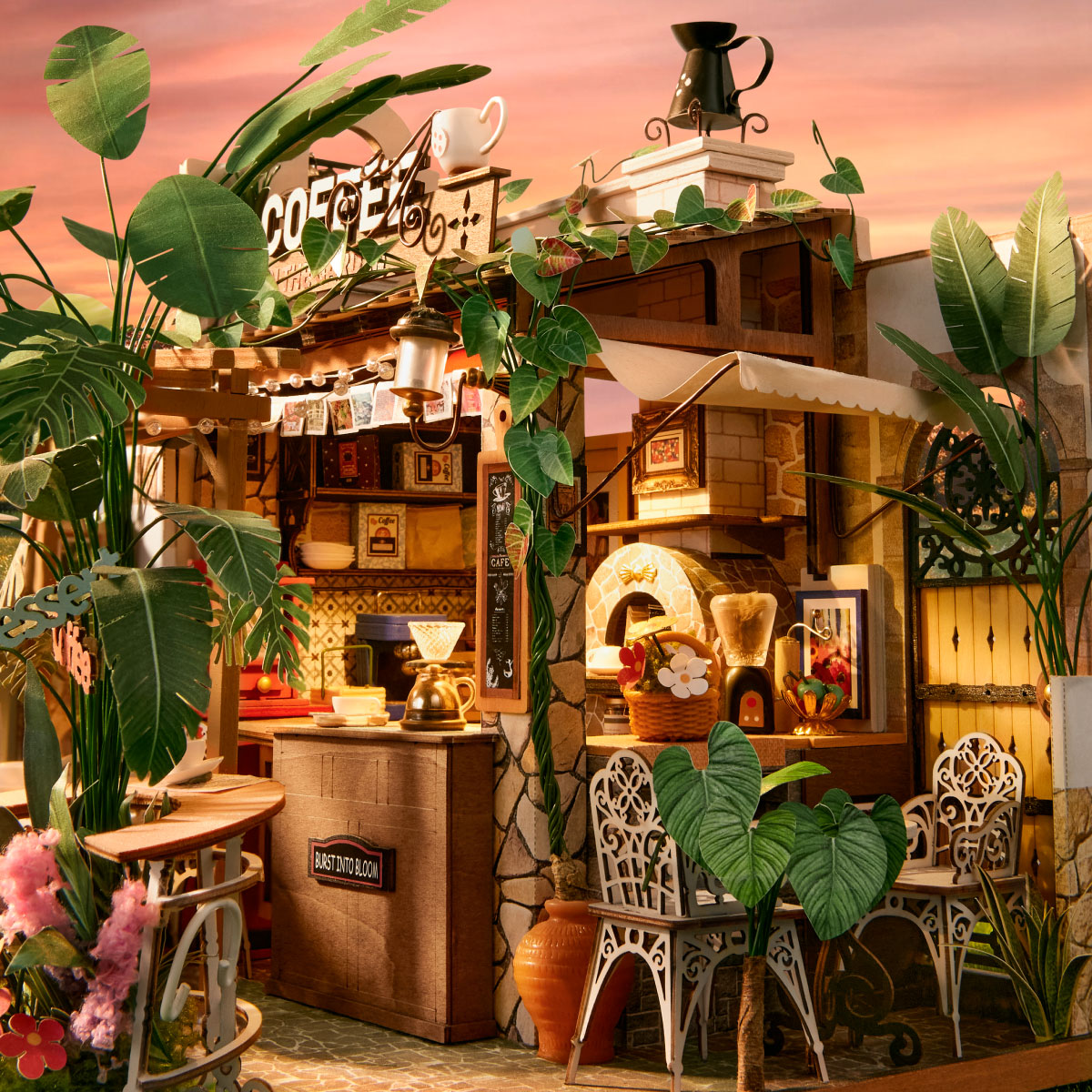 Leafree Café Miniature House Kit official detail view 6