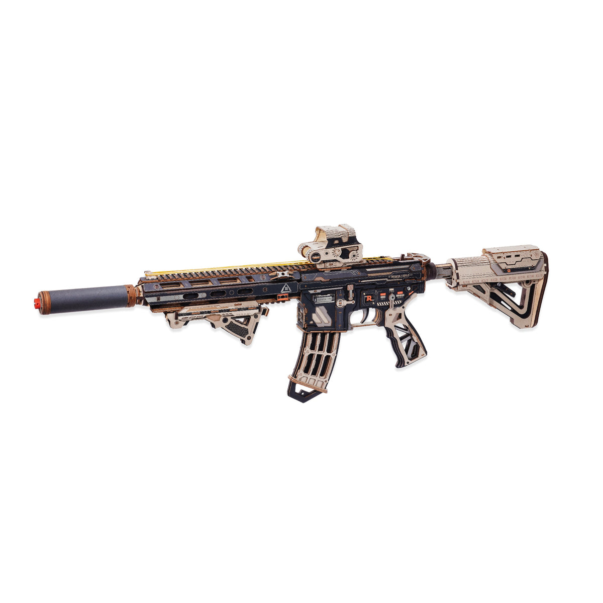 ROKR M416 Carbine Mechanical Model Kit completed product view