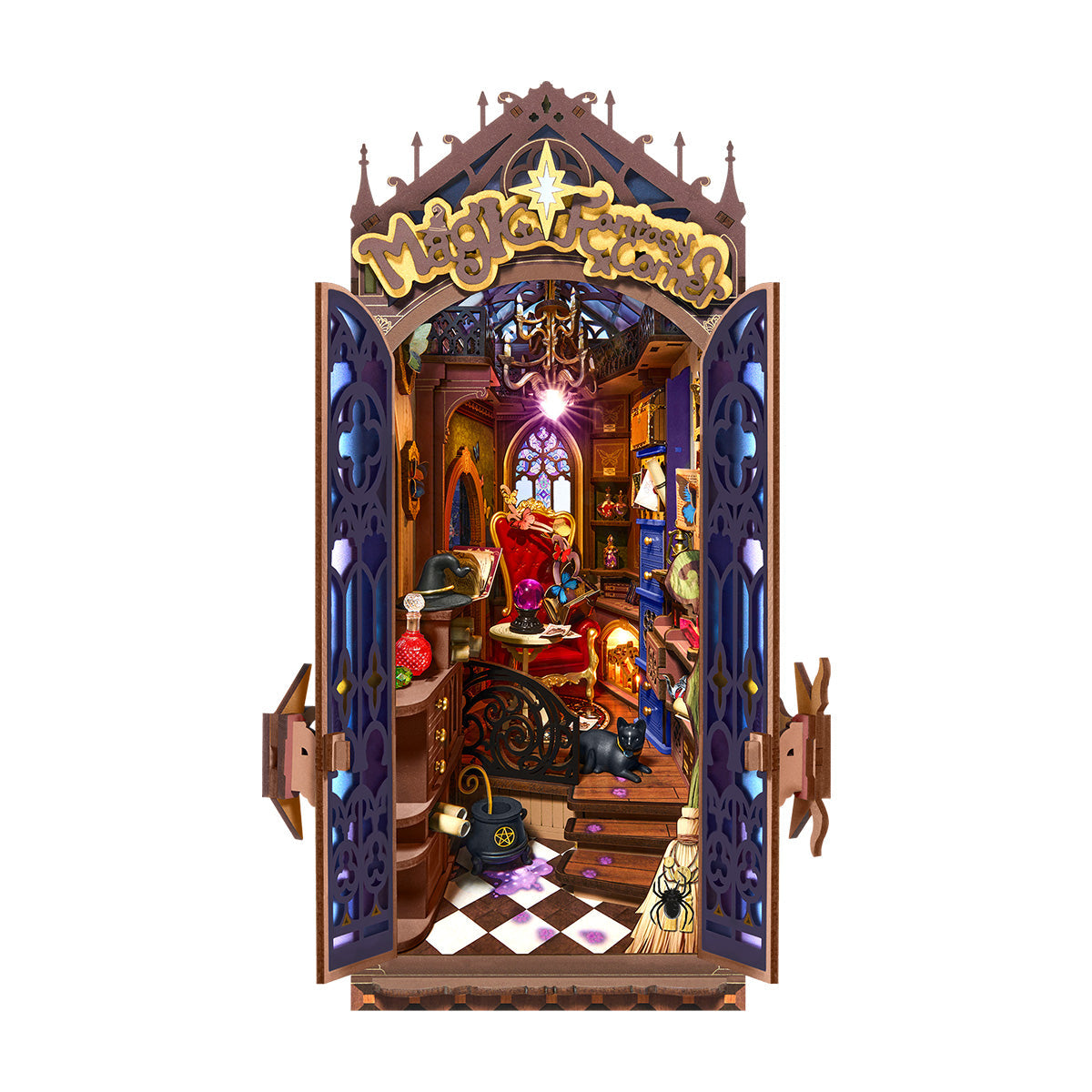 Magic Fantasy Corner Book Nook Kit completed product view