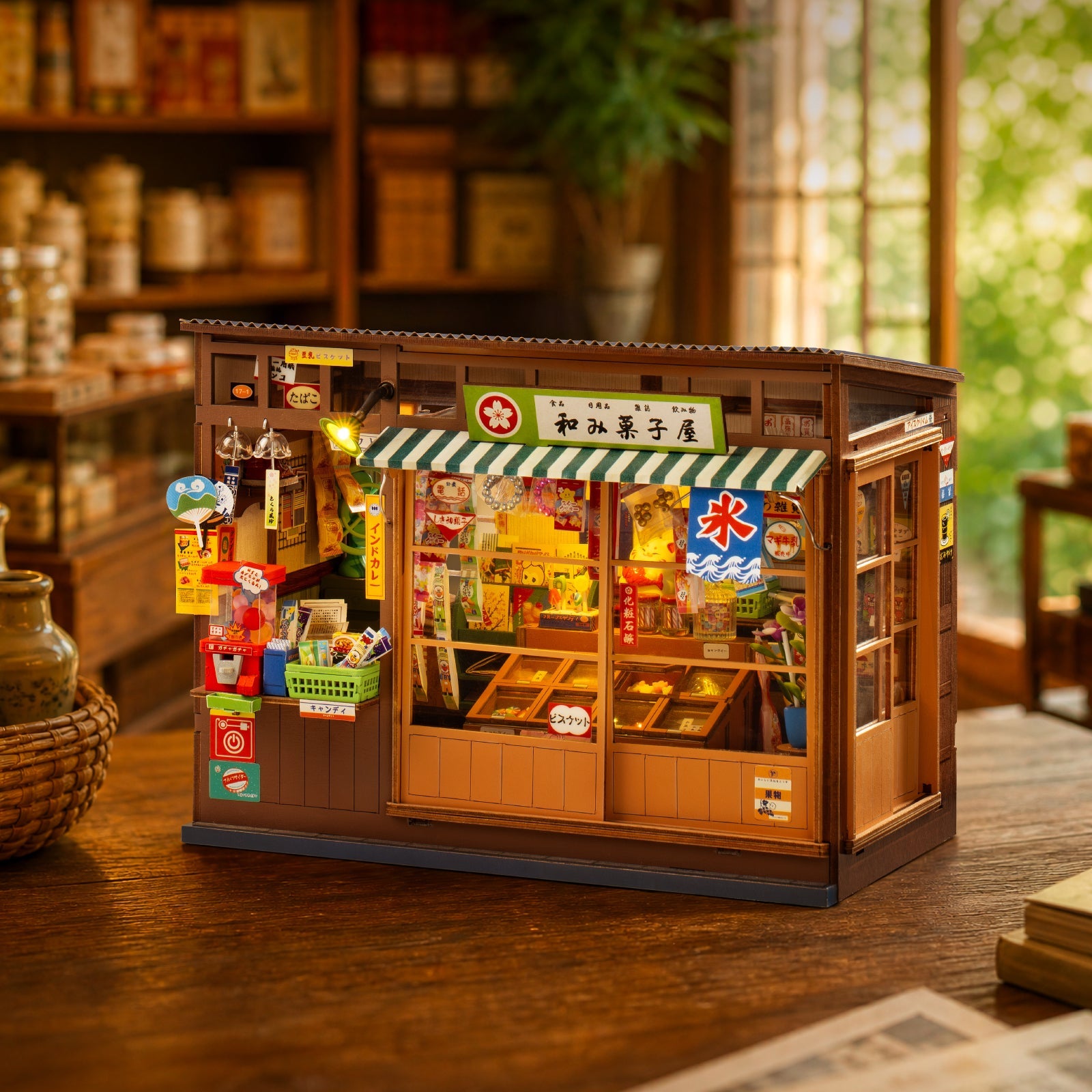 Nostalgic Corner Shop Book Nook Kit official detail view 2
