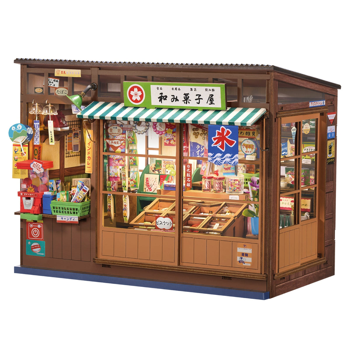 Nostalgic Corner Shop Book Nook Kit completed product view